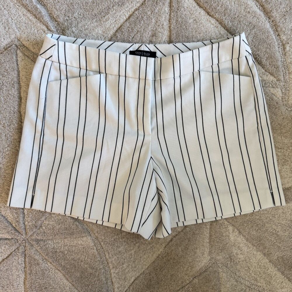 White shorts with black pinstripes | White House Black Market | Size 6